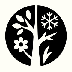 Black and white floral vector illustration with a spring butterfly and egg design for an Easter holiday greeting card