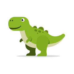 Naklejka premium Playful t-rex flat illustration