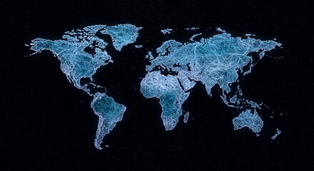 Global Network: A Digital World Map
