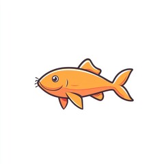 Cute orange fish illustration