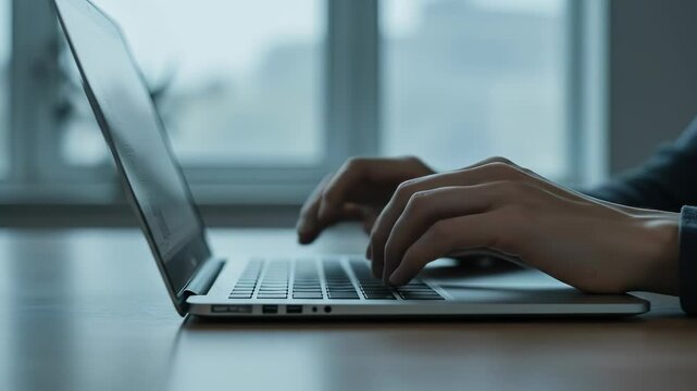  Typing on Laptop: Close-Up of Hands on Keyboard | Office Work, Business, Technology