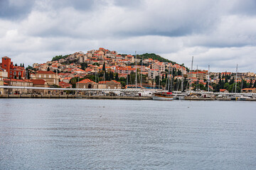 Fototapeta premium panorama of the old town of rovinj croatia
