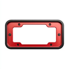 Red and Black Metal License Plate Frame for Cars and TrucksModern Design Automotive Accessory