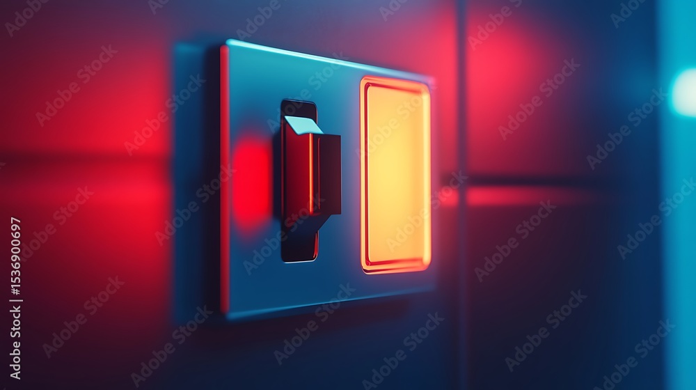 Fototapete rendering of a button isolated on a background