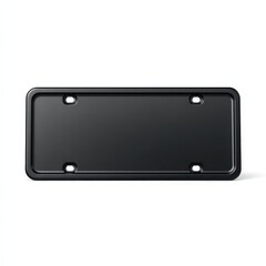 Blank Black License Plate Mockup for Car Registration Design Perfect for Automotive Branding and Identity