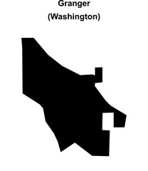 Granger (Washington) blank outline map