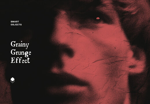 Grainy Grunge Photo Effect Mockup