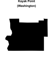 Kayak Point (Washington) blank outline map