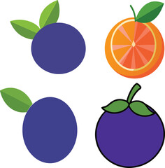 Fresh bundle of huckleberry and grapefruit isolated on white background, ripe seasonal fruits collection, organic tropical citrus and berry mix, perfect for healthy food and nutrition concepts