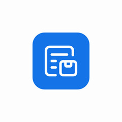 Fototapeta premium box document icon sign vector