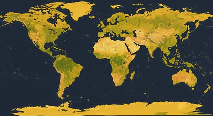 Global Topography: A Detailed World Map