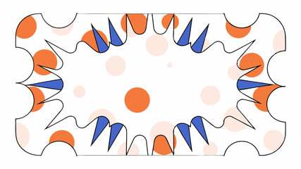 Abstract Wavy Frame Background Vector