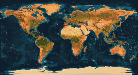 A Detailed Topographic World Map: Unveiling Earth's Diverse Landscapes
