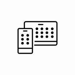 device access icon sign vector