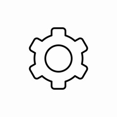 gear settings icon sign vector