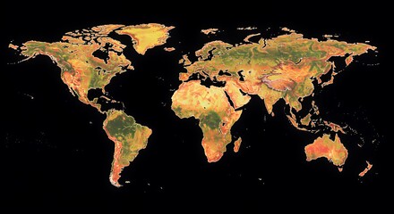 Global Topography: A Detailed View of Earth's Terrain