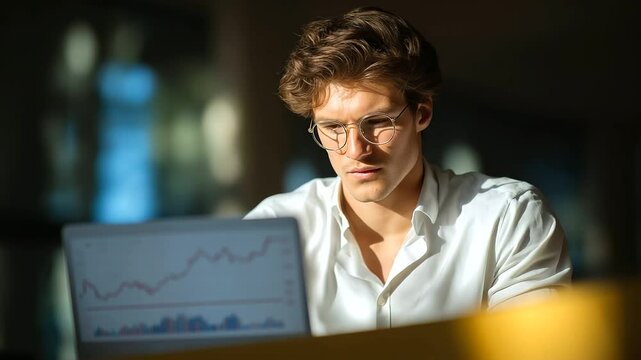 Scientist Analyzing Atmospheric Data with Simulations and Graphs