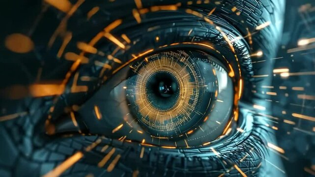 futuristic cyber robotic eye - Powered by Adobe
