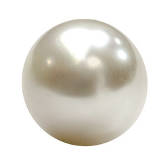 Obraz premium A lustrous, round, white pearl with a smooth and shiny surface reflecting light.
