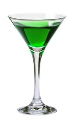 Emerald Green Cocktail in Martini Glass