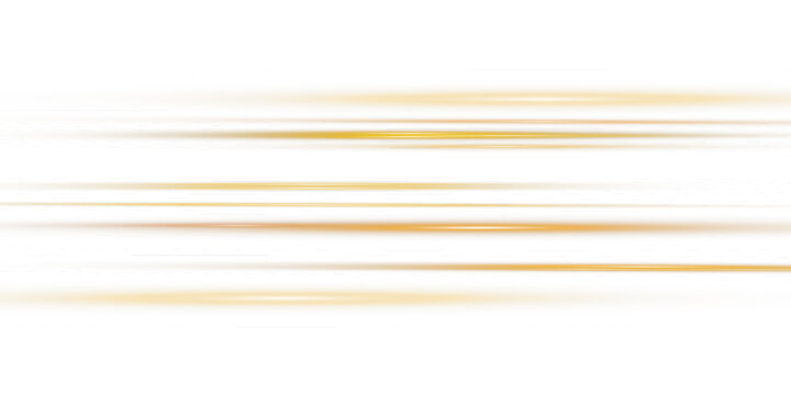 Gold horizontal lens flares pack. Laser beams, horizontal light rays. Beautiful light flares. Glowing streaks on light background. Light line effect gold png