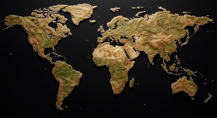 Global Topography: A Textured World Map