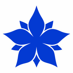 Blue Star flower on white background 