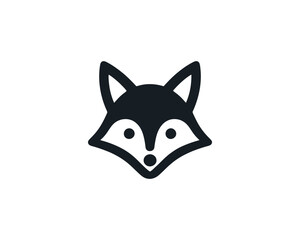 Obraz premium Fox logo design in minimal vector style