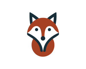 Obraz premium Fox head logo design in vector format