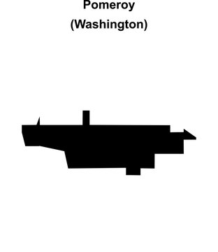 Pomeroy (Washington) blank outline map