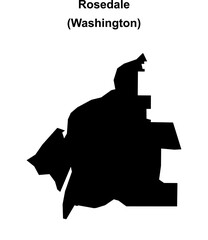 Rosedale (Washington) blank outline map