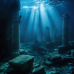 Ancient ruins under the ocean