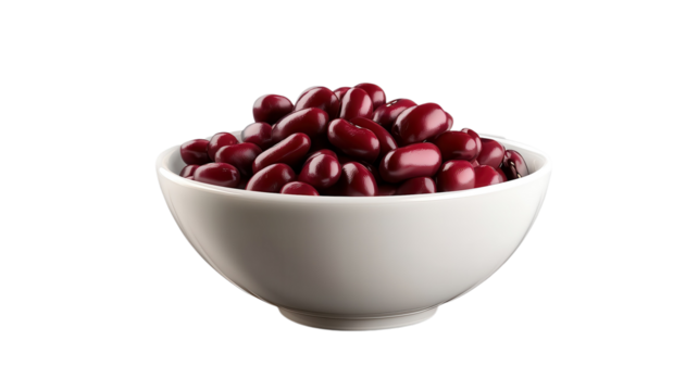 A vibrant bowl filled with glossy red kidney beans showcases the beauty of healthy ingredients, perfect for adding color and nutrition to countless dishes.