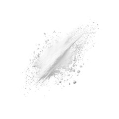 White Powder Swirl on Black Background - Abstract Texture