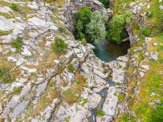 The scenic views of Tınaztepe Cave, which is one of the longest caves in the world, with a length of 22 kilometers in Seydişehir, Konya.