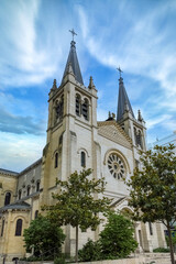 Vichy in France, thermal city, the Saint-Louis church in the center
