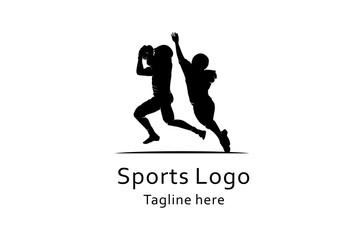 Sport team handball competition logo design vector illustration