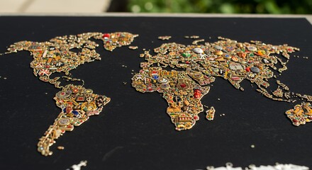 World Map Mosaic: A Stunning Collage of Global Cultures