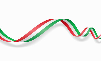 Hungarian flag wavy abstract background. Vector illustration.