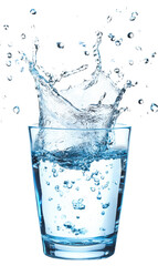 Refreshing Water Splash in a Glass