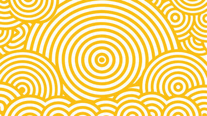 Yellow and white concentric circles arranged in an abstract pattern filling the entire frame nicely here
