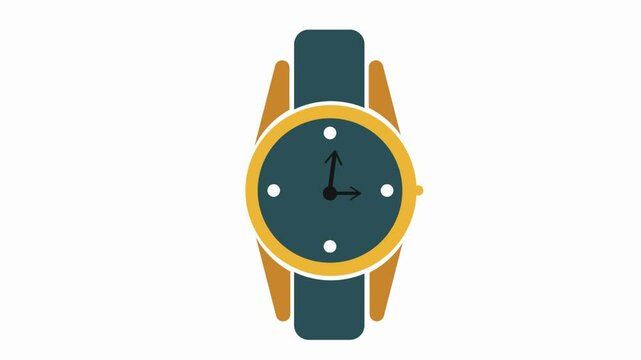 clock icon animation illustration flat