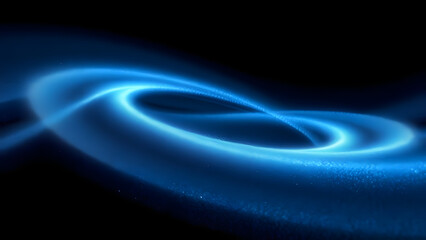 Abstract Blue Glowing Swirl Dynamic Energy and Motion Design