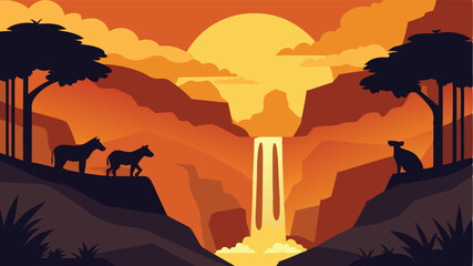 Tropical Jungle Treehouse Village Scene