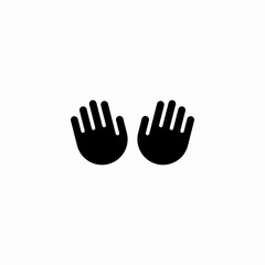 hands palm icon sign vector