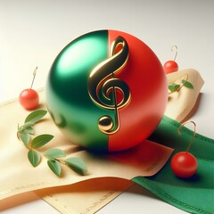 christmas balls with ribbon
