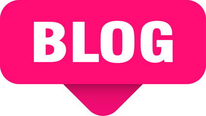 blog sticker. blog sign on transparent background