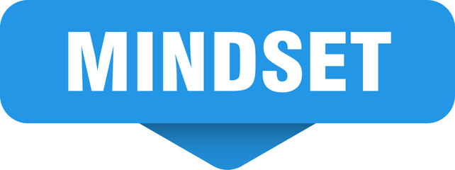 mindset sticker. mindset sign on transparent background