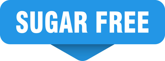 sugar free sticker. sugar free sign on transparent background