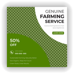 Ecological square flyer template concept